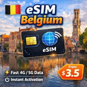 eSIM לבלגיה – חבילת גלישה לאינטרנט בבלגיה מבית TOURESIMO